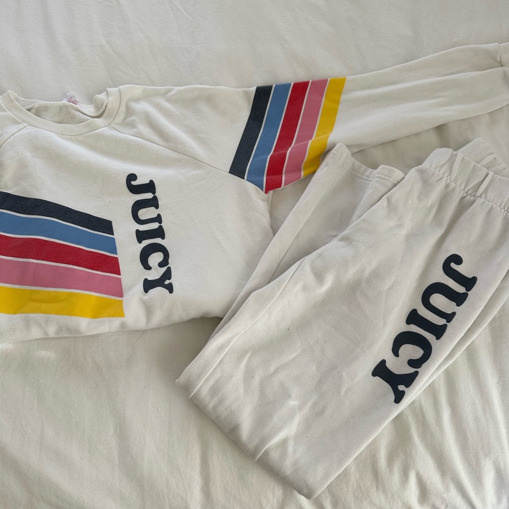 Juicy Couture White Set with Multicolor Stripes